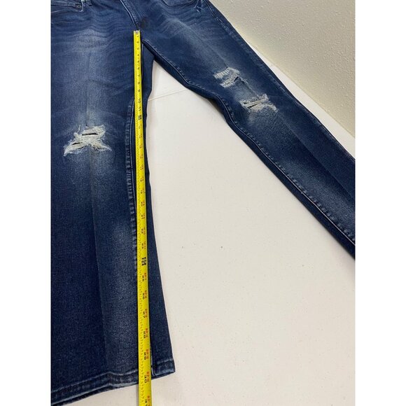 Advance Flex 360 Men's 38x30 Skinny Jeans Dark Wash Distressed Stretch Denim - Picture 9 of 11